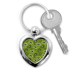 Floral Pattern Paisley Style Paisley Print   Key Chain (heart) by Eskimos