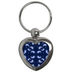 Floral Pattern Paisley Style Paisley Print   Key Chain (heart) by Eskimos