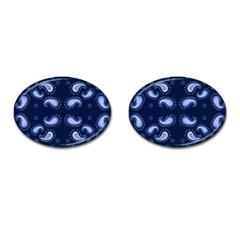 Floral Pattern Paisley Style Paisley Print   Cufflinks (oval) by Eskimos