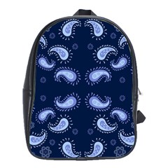 Floral Pattern Paisley Style Paisley Print   School Bag (large) by Eskimos