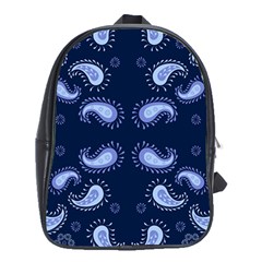 Floral Pattern Paisley Style Paisley Print   School Bag (xl) by Eskimos