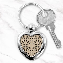 Floral Pattern Paisley Style Paisley Print   Key Chain (heart) by Eskimos