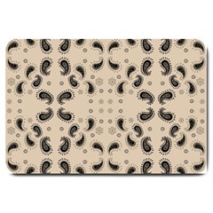 Floral Pattern Paisley Style Paisley Print   Large Doormat  by Eskimos