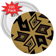 Abstract Pattern Geometric Backgrounds   3  Buttons (100 Pack)  by Eskimos