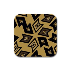 Abstract Pattern Geometric Backgrounds   Rubber Square Coaster (4 Pack) by Eskimos