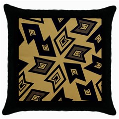 Abstract Pattern Geometric Backgrounds   Throw Pillow Case (black) by Eskimos