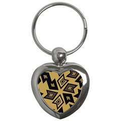 Abstract Pattern Geometric Backgrounds   Key Chain (heart) by Eskimos