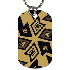 Abstract Pattern Geometric Backgrounds   Dog Tag (one Side) by Eskimos