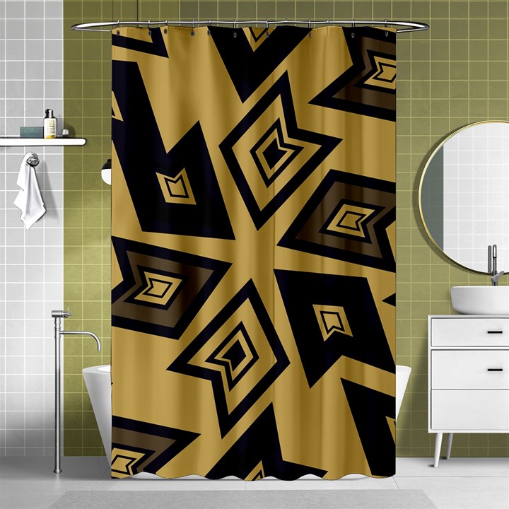 Abstract pattern geometric backgrounds   Shower Curtain 48  x 72  (Small) 