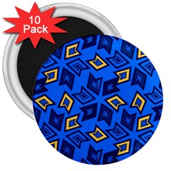 Abstract Pattern Geometric Backgrounds   3  Magnets (10 Pack)  by Eskimos