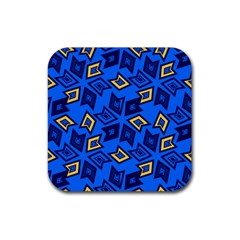 Abstract Pattern Geometric Backgrounds   Rubber Coaster (square) by Eskimos