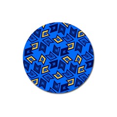 Abstract Pattern Geometric Backgrounds   Magnet 3  (round) by Eskimos