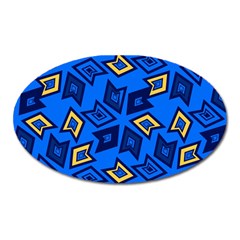 Abstract Pattern Geometric Backgrounds   Oval Magnet by Eskimos