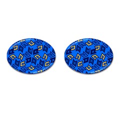 Abstract Pattern Geometric Backgrounds   Cufflinks (oval) by Eskimos