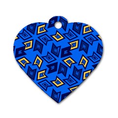 Abstract Pattern Geometric Backgrounds   Dog Tag Heart (two Sides) by Eskimos