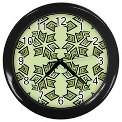 Abstract Pattern Geometric Backgrounds   Wall Clock (black) by Eskimos