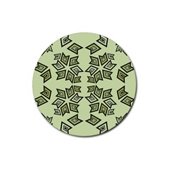 Abstract Pattern Geometric Backgrounds   Rubber Coaster (round) by Eskimos