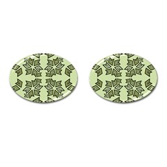 Abstract Pattern Geometric Backgrounds   Cufflinks (oval) by Eskimos