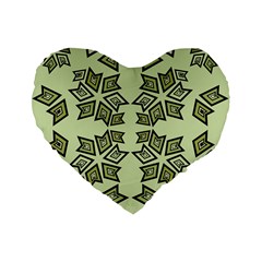 Abstract Pattern Geometric Backgrounds   Standard 16  Premium Flano Heart Shape Cushions by Eskimos