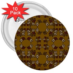 Abstract Pattern Geometric Backgrounds   3  Buttons (10 Pack)  by Eskimos