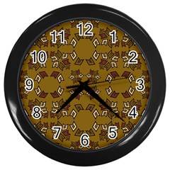 Abstract pattern geometric backgrounds   Wall Clock (Black)