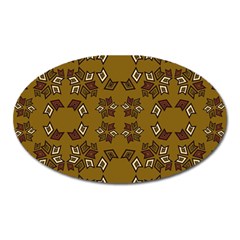 Abstract Pattern Geometric Backgrounds   Oval Magnet by Eskimos