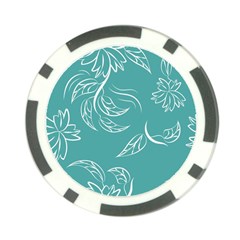 Folk Flowers Print Floral Pattern Ethnic Art Poker Chip Card Guard by Eskimos