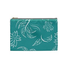 Folk Flowers Print Floral Pattern Ethnic Art Cosmetic Bag (medium) by Eskimos