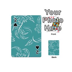 Folk Flowers Print Floral Pattern Ethnic Art Playing Cards 54 Designs (mini) by Eskimos