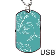 Folk Flowers Print Floral Pattern Ethnic Art Dog Tag Usb Flash (one Side) by Eskimos