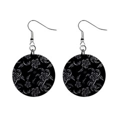 Folk Flowers Print Floral Pattern Ethnic Art Mini Button Earrings by Eskimos