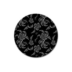 Folk Flowers Print Floral Pattern Ethnic Art Magnet 3  (round) by Eskimos