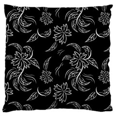 Folk Flowers Print Floral Pattern Ethnic Art Large Cushion Case (one Side) by Eskimos