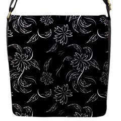 Folk Flowers Print Floral Pattern Ethnic Art Flap Closure Messenger Bag (s) by Eskimos