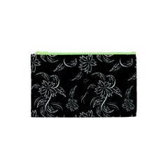 Folk Flowers Print Floral Pattern Ethnic Art Cosmetic Bag (xs) by Eskimos