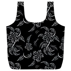 Folk Flowers Print Floral Pattern Ethnic Art Full Print Recycle Bag (xxl) by Eskimos