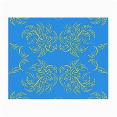 Floral Folk Damask Pattern Fantasy Flowers Floral Geometric Fantasy Small Glasses Cloth (2 Sides) by Eskimos