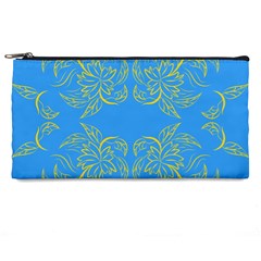 Floral Folk Damask Pattern Fantasy Flowers Floral Geometric Fantasy Pencil Case by Eskimos