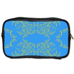 Floral Folk Damask Pattern Fantasy Flowers Floral Geometric Fantasy Toiletries Bag (one Side) by Eskimos