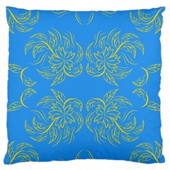 Floral Folk Damask Pattern Fantasy Flowers Floral Geometric Fantasy Standard Flano Cushion Case (two Sides) by Eskimos