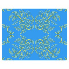 Floral Folk Damask Pattern Fantasy Flowers Floral Geometric Fantasy Double Sided Flano Blanket (medium)  by Eskimos