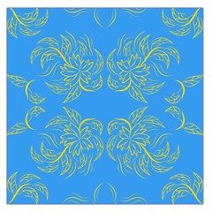 Floral Folk Damask Pattern Fantasy Flowers Floral Geometric Fantasy Large Satin Scarf (square) by Eskimos