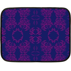 Floral Folk Damask Pattern Fantasy Flowers  Double Sided Fleece Blanket (mini)  by Eskimos