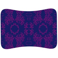 Floral Folk Damask Pattern Fantasy Flowers  Velour Seat Head Rest Cushion by Eskimos