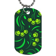 Folk Flowers Print Floral Pattern Ethnic Art Dog Tag (two Sides) by Eskimos