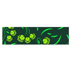 Folk Flowers Print Floral Pattern Ethnic Art Satin Scarf (oblong) by Eskimos