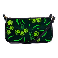 Folk Flowers Print Floral Pattern Ethnic Art Shoulder Clutch Bag by Eskimos