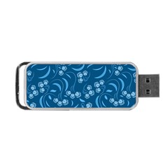 Folk Flowers Print Floral Pattern Ethnic Art Portable Usb Flash (two Sides) by Eskimos