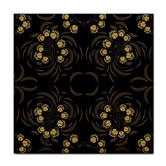 Floral Folk Damask Pattern Fantasy Flowers Floral Geometric Fantasy Tile Coaster by Eskimos