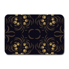 Floral Folk Damask Pattern Fantasy Flowers Floral Geometric Fantasy Plate Mats by Eskimos